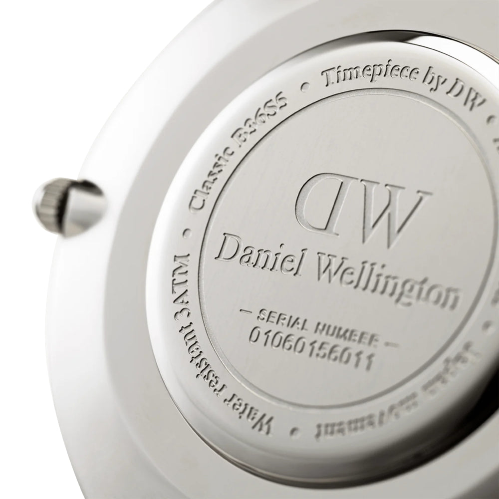ساعة دانيال ولينغتون النسائية بحركة كوارتز ولون مينا أبيض - DW-0605