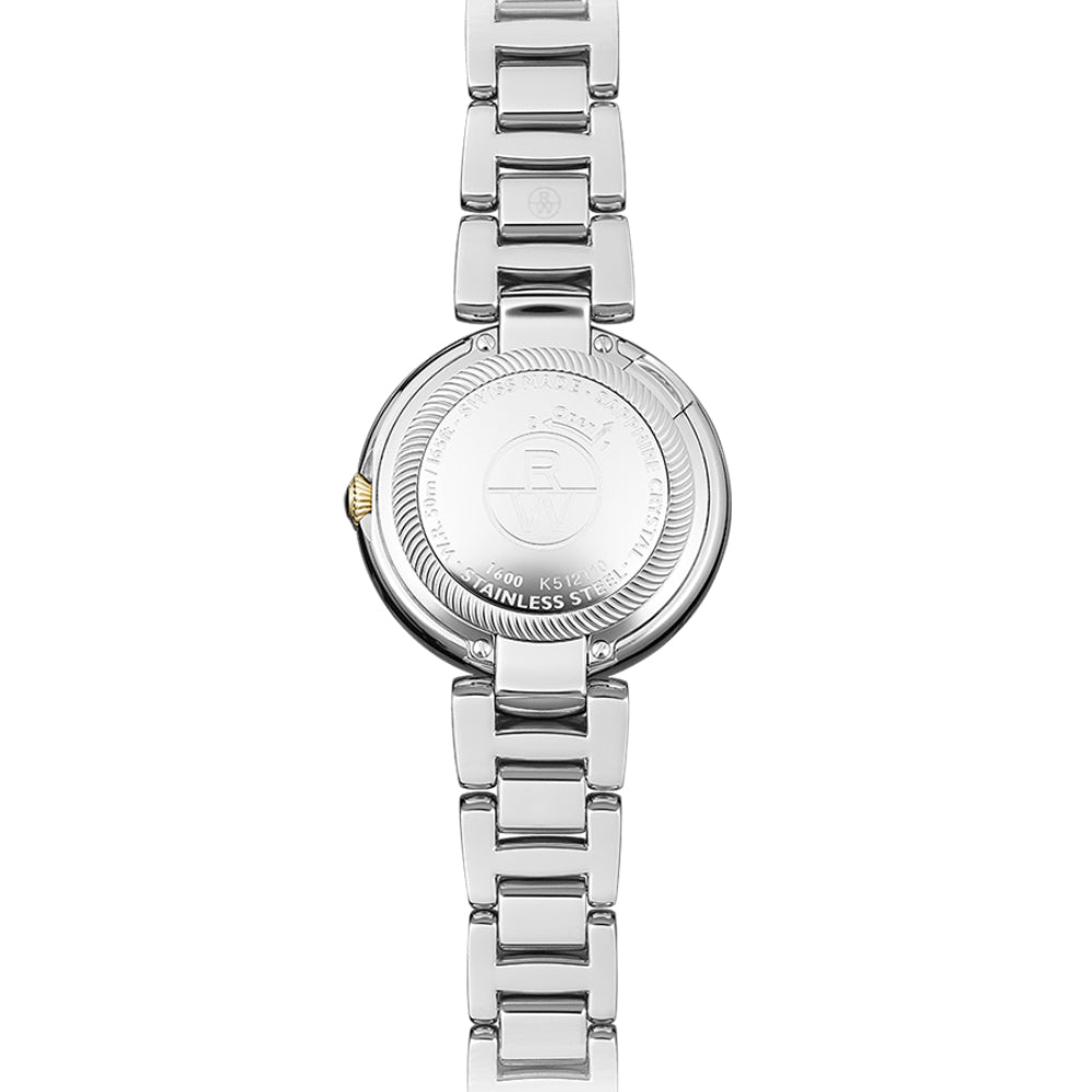 Raymond Weil Women's Quartz White Dial Watch - RW-0219 (DMND/08)+LTHR