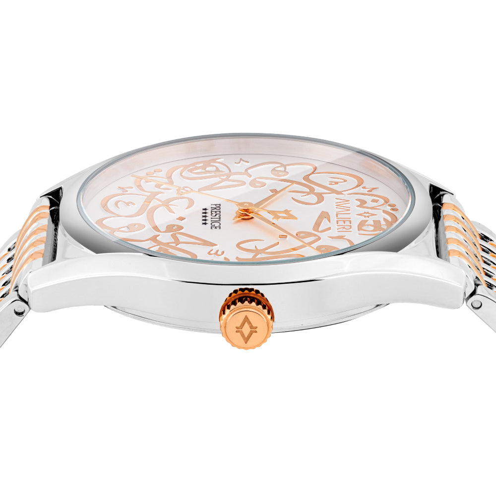 Avalieri Prestige Women's Swiss Quartz Movement Silver White Dial Watch - AP-0091