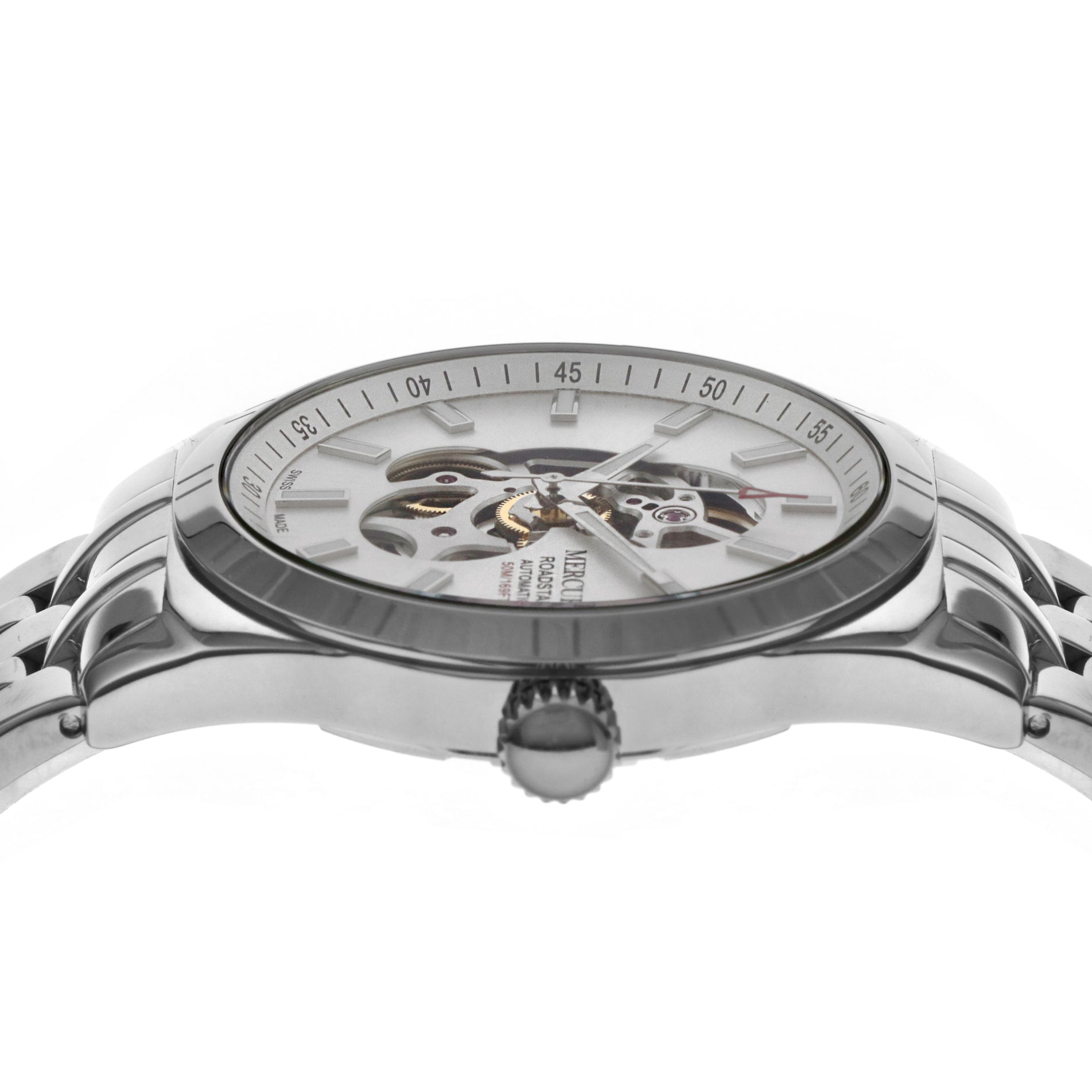 Mercury Men's Swiss Automatic Watch, White Dial - MER-0010
