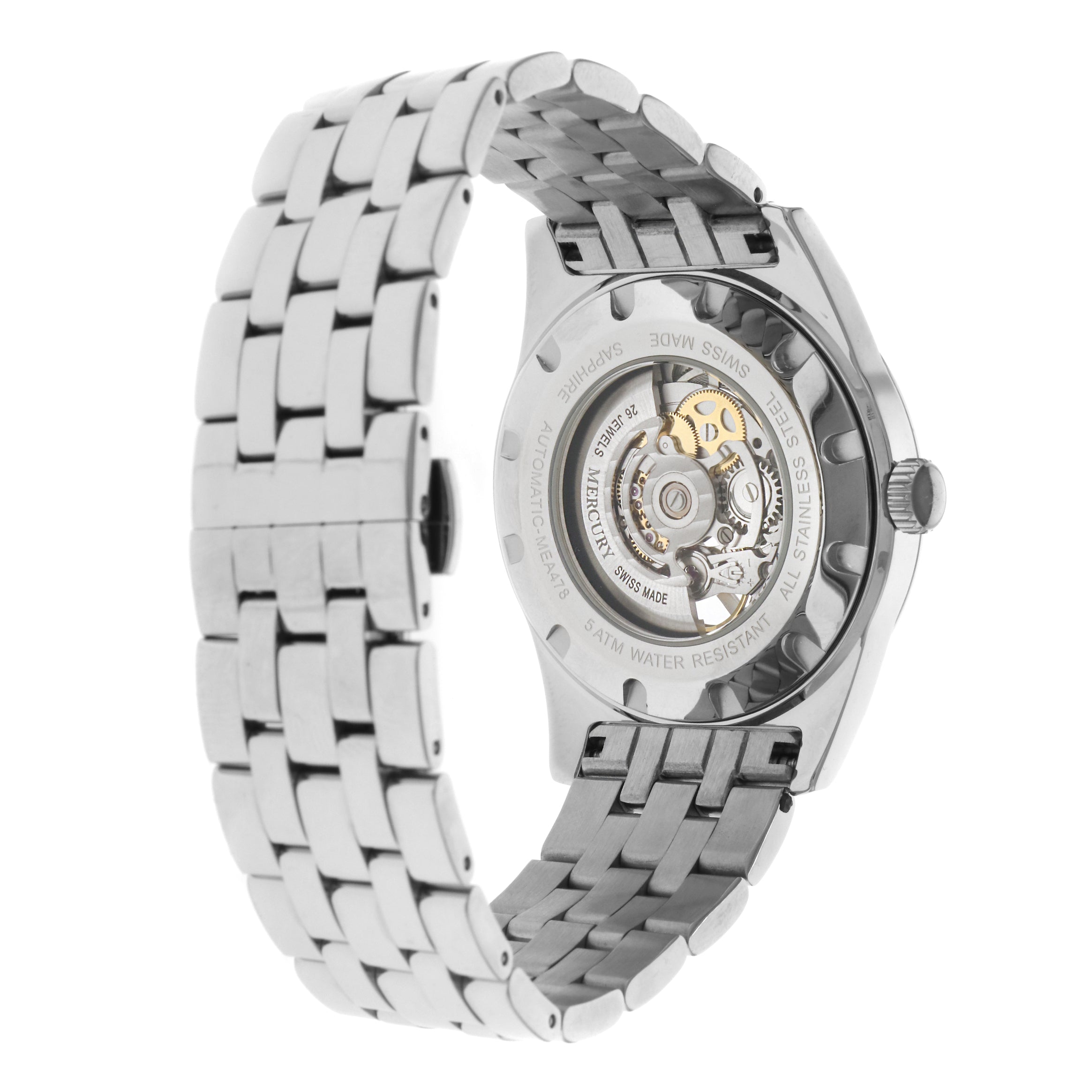 The swiss made store automatic stainless steel watch