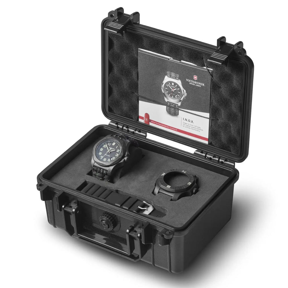 Victorinox Men's Quartz Black Dial Watch - VTX-0099 SET