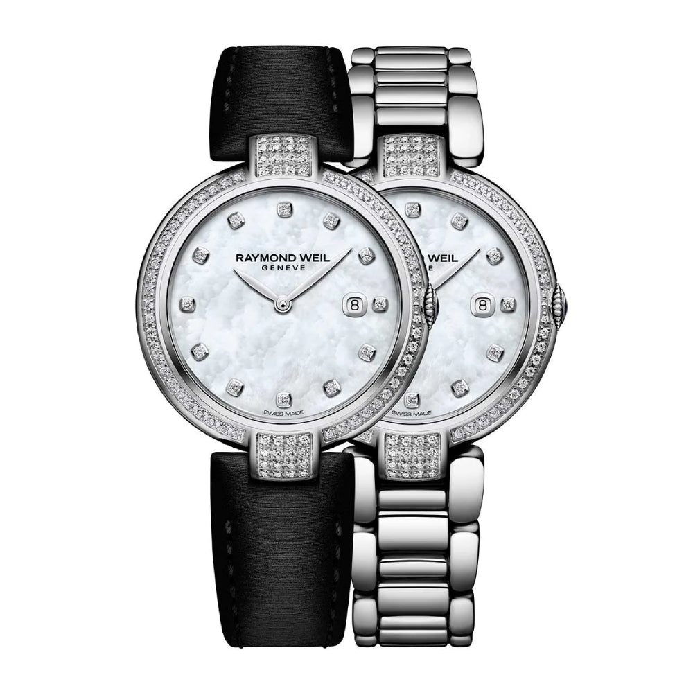 Raymond Weil Women's Quartz White Dial Watch - RW-0069+LTHR(DMND/93)