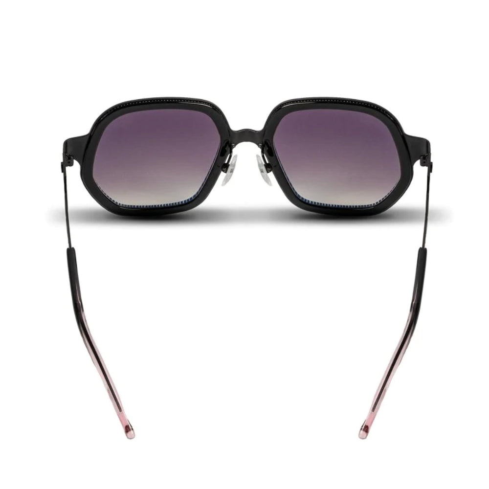 نظارات شمسية باللون الأسود مع نمط حمار وحشي للنساء من سيفين فرايداي - SFSG-0019