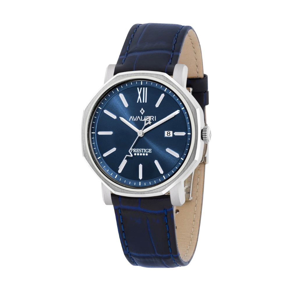 Avalieri Prestige Men's Quartz Watch with Blue Dial - AP-0146