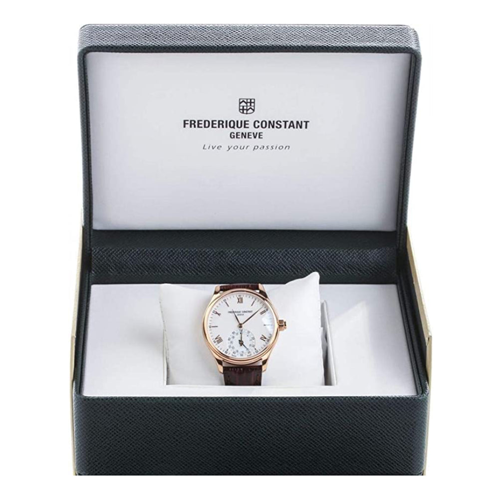 ساعة فريدريك كونستانت الرجالية بحركة كوارتز ولون مينا أبيض - FC-0083