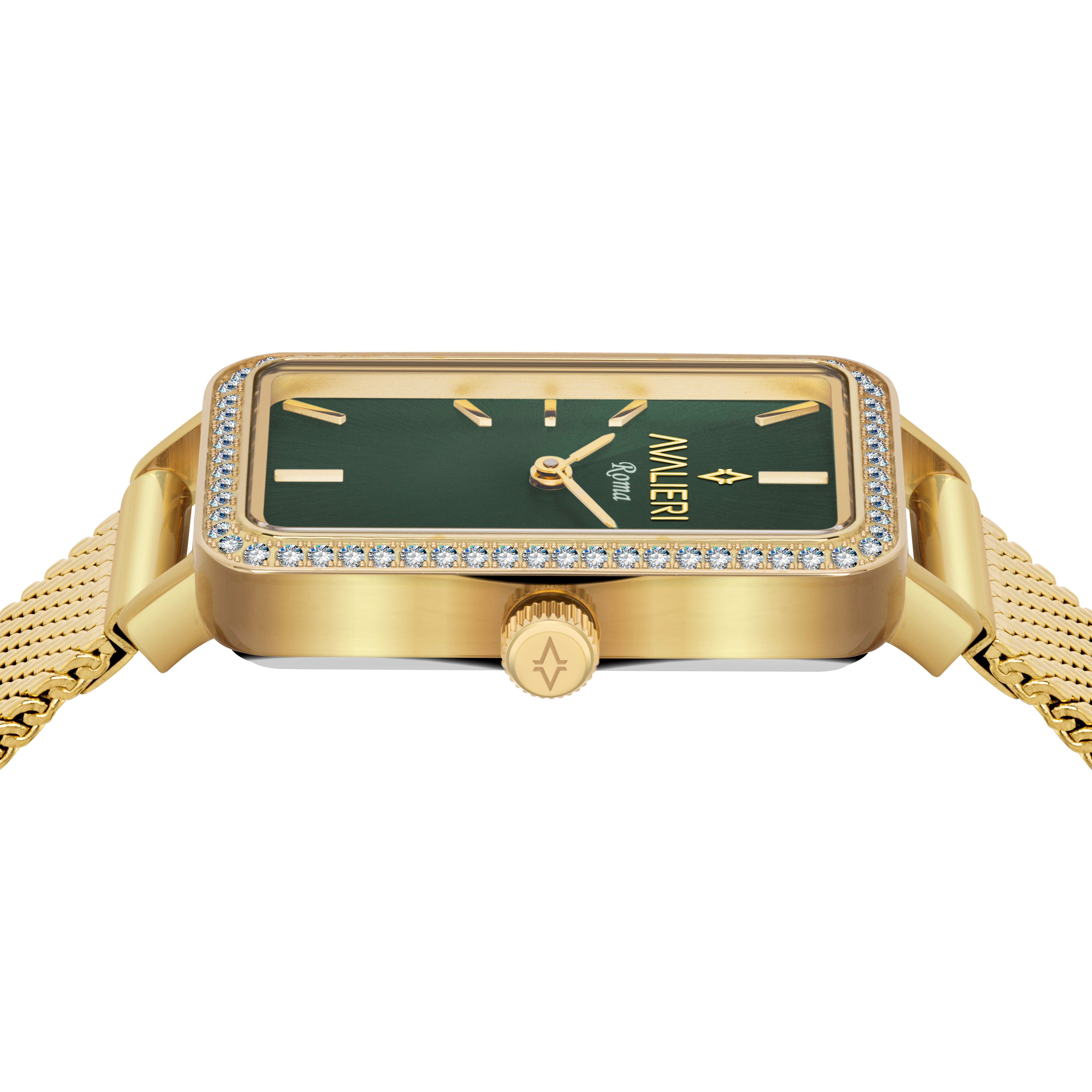 Avalieri Women's Quartz Watch with Green Dial - AV-2637B