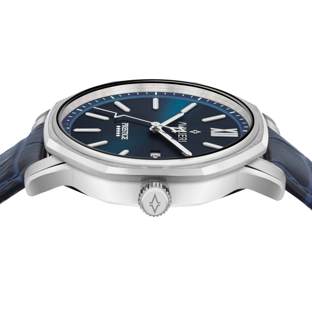 Avalieri Prestige Men's Quartz Watch with Blue Dial - AP-0146