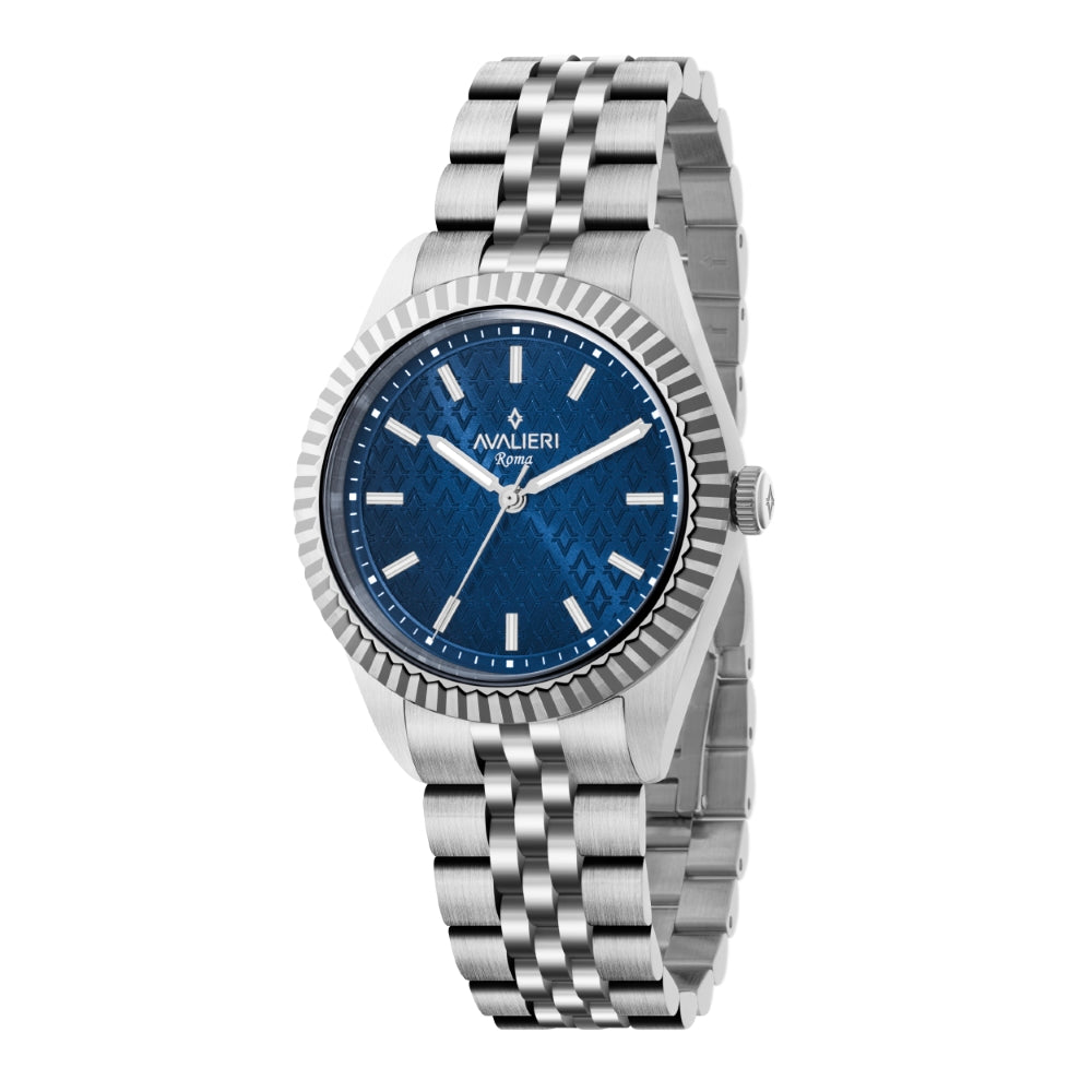 Avalieri Men's Quartz Blue Dial Watch - AV-2599B