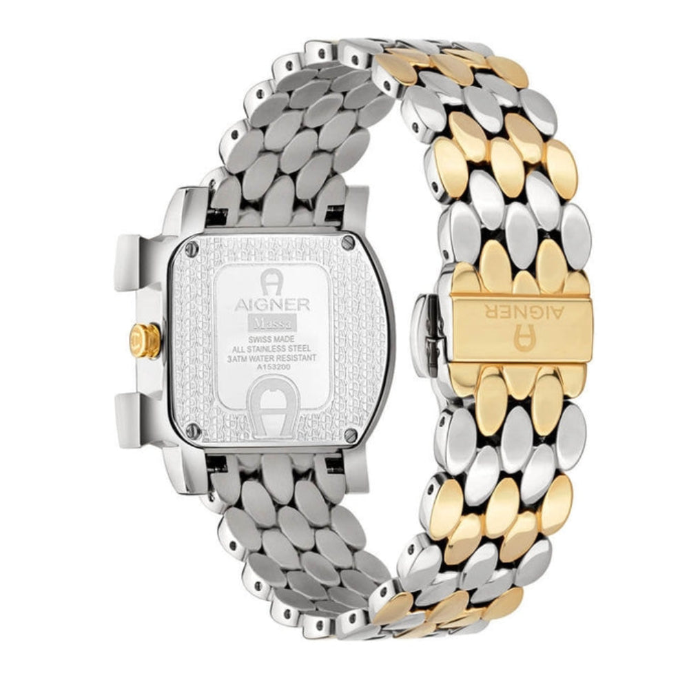 Aigner Women's Quartz White Dial Watch - AIG-0164(D/8 0.04CT)