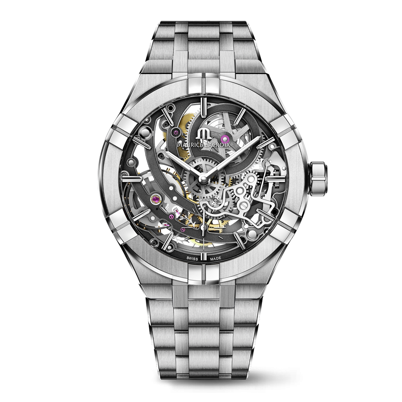 Maurice Lacroix Silver Dial AIKON SKELETON MLC-0037