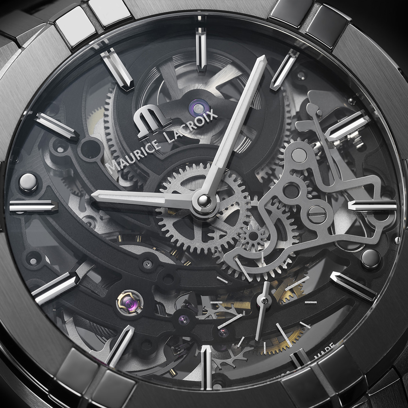 Maurice Lacroix Icon Skeleton Silver Dial Watch MLC-0037