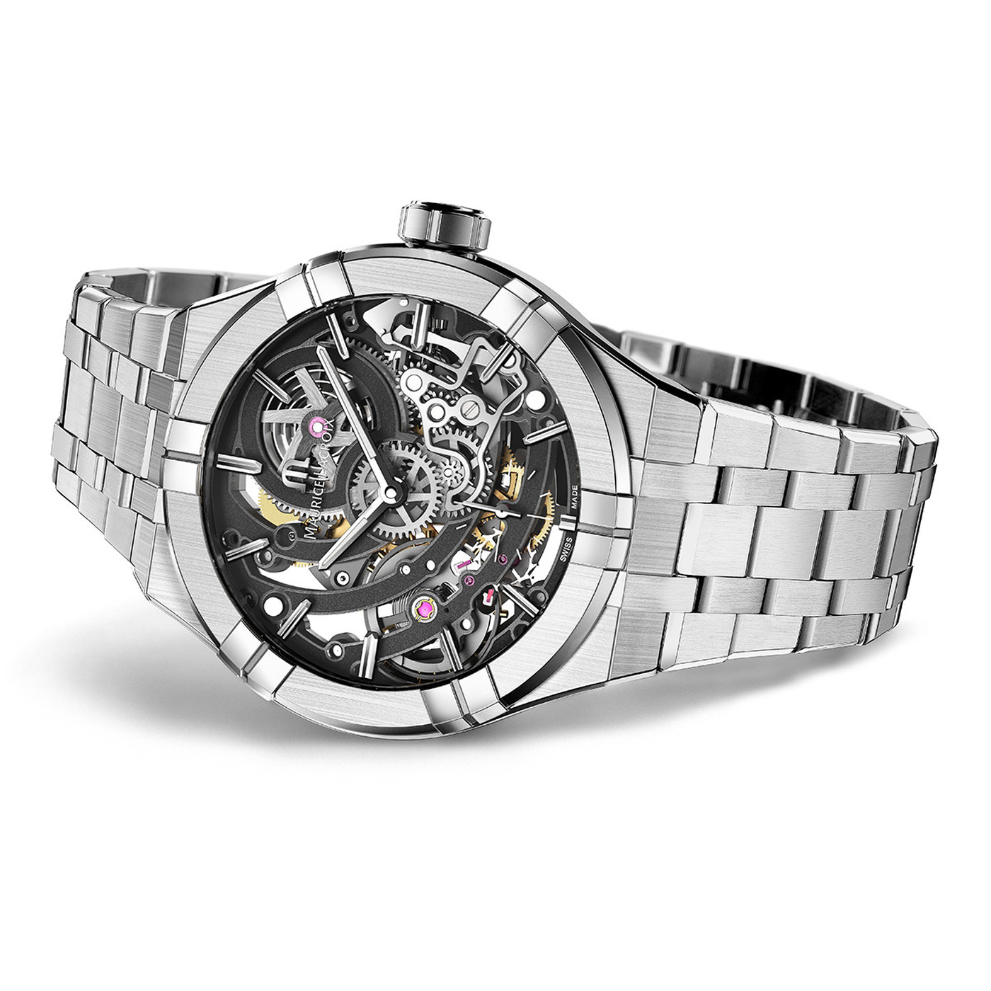 Maurice Lacroix Silver Dial AIKON SKELETON MLC-0037