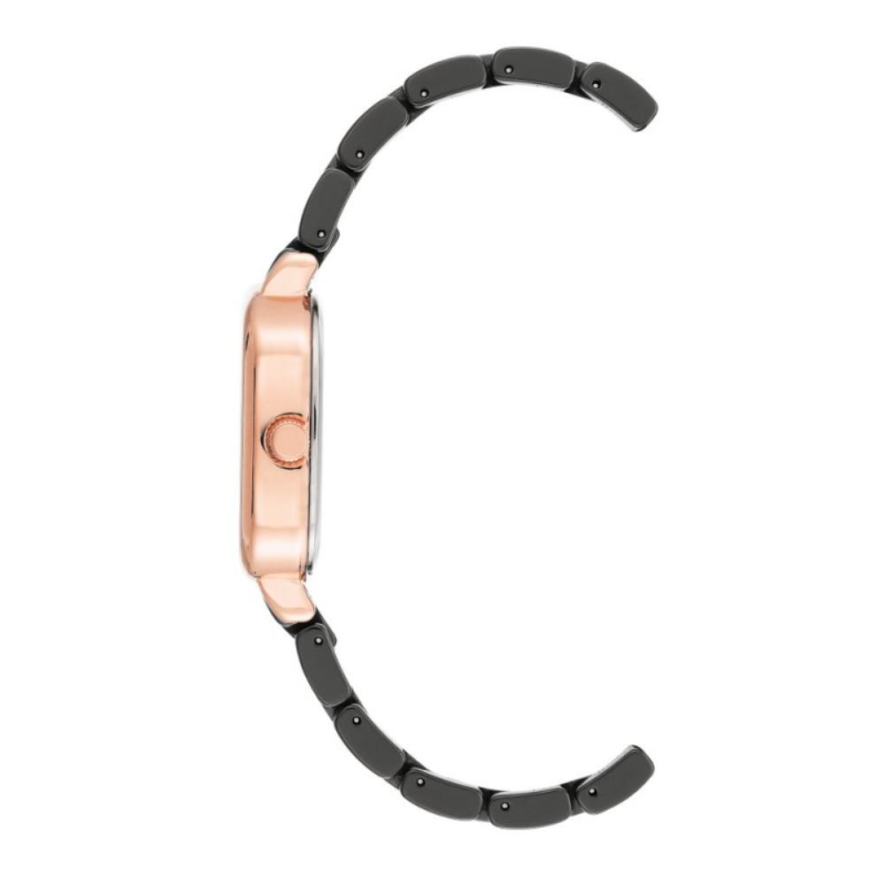 Women's Anne Klein Watch with Black and Rose Gold Dial and Quartz Movement - AK-0207