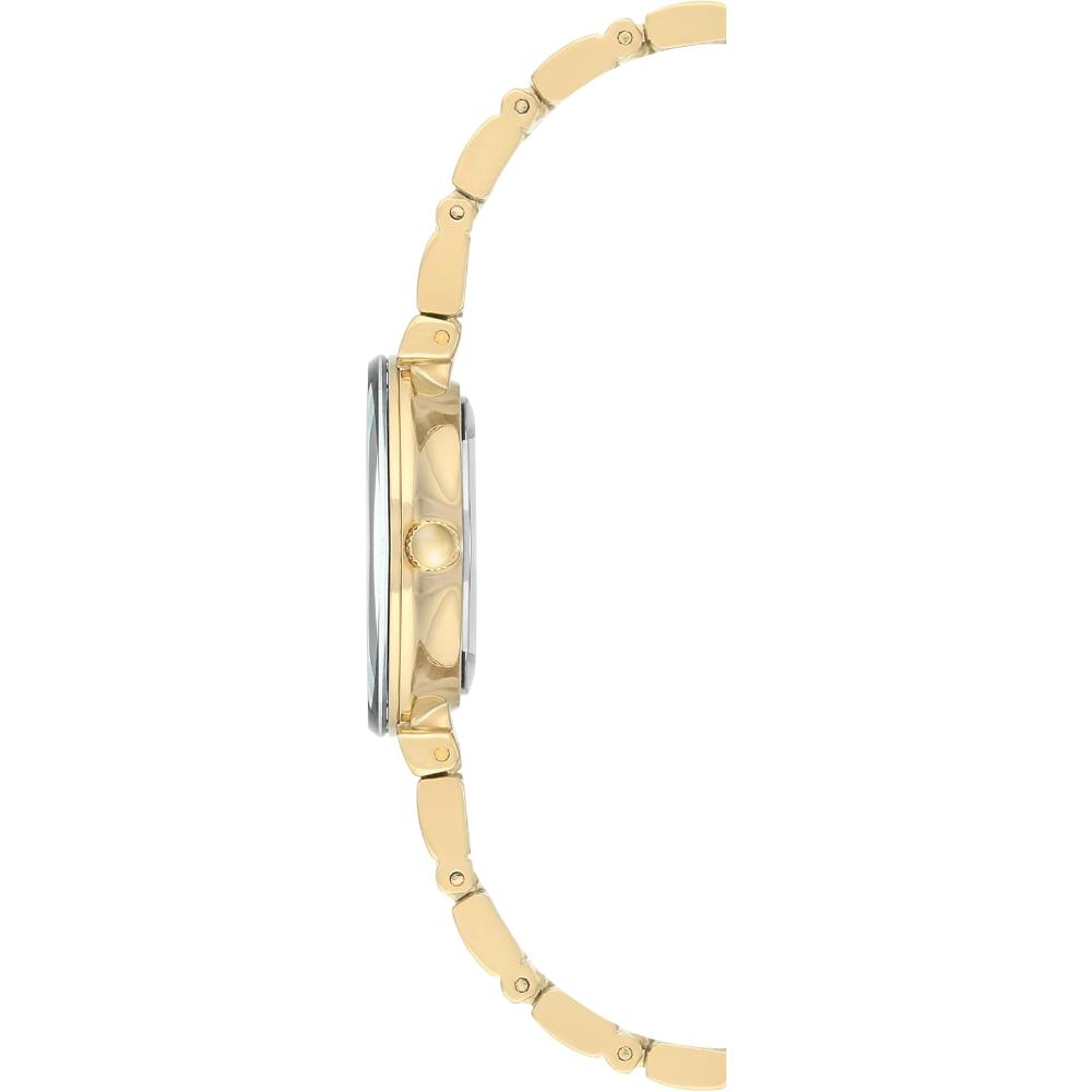 ساعة آن كلاين نسائية بحركة كوارتز وميناء أسود – AK-0134