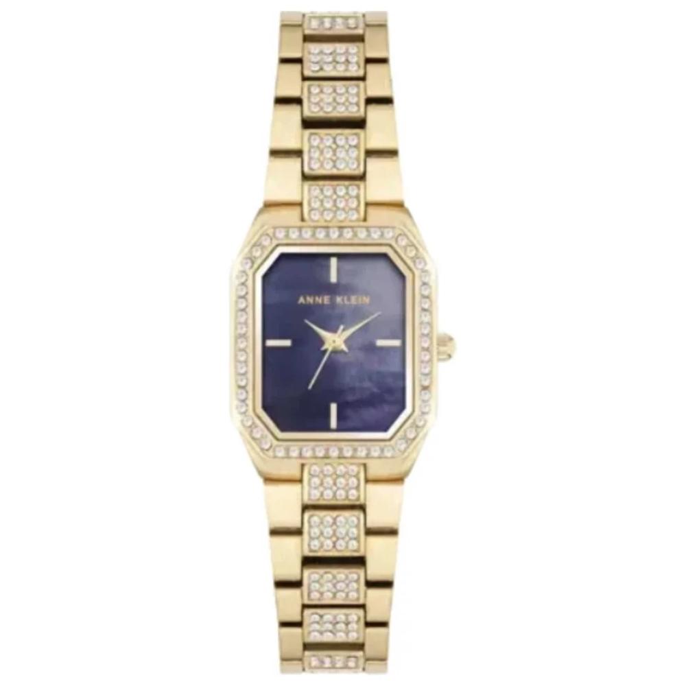 Anne Klein women's watch with quartz movement and grey mother-of-pearl dial – AK-0335