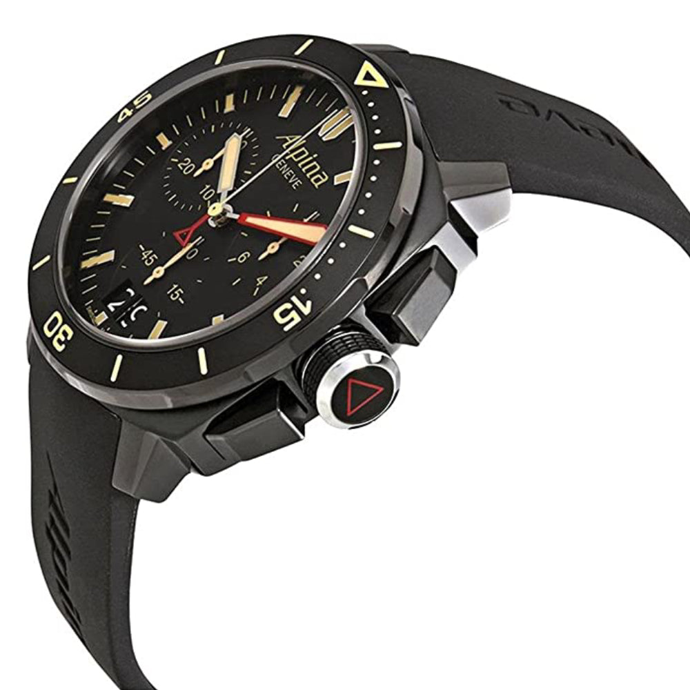 Alpina Men's Black Dial Quartz Watch - ALP-0015