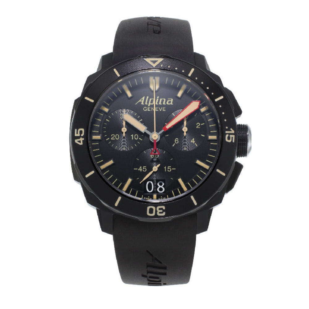 Alpina Men's Black Dial Quartz Watch - ALP-0015