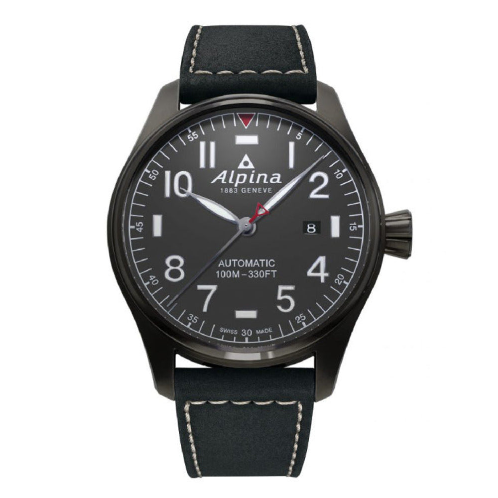Alpina Men's Watch Automatic Movement Black Dial - ALP-0019