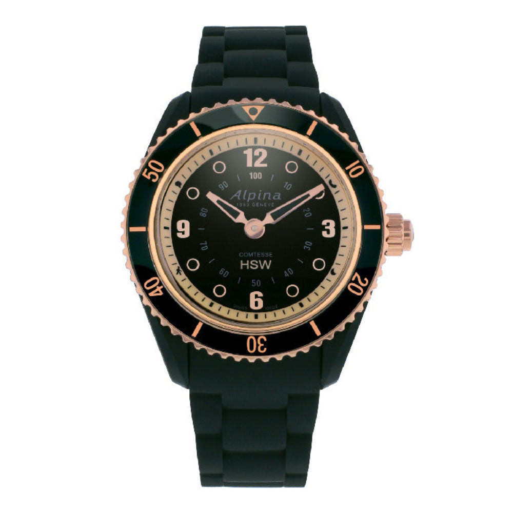 Alpina Women's Quartz Black Dial Watch - ALP-0027