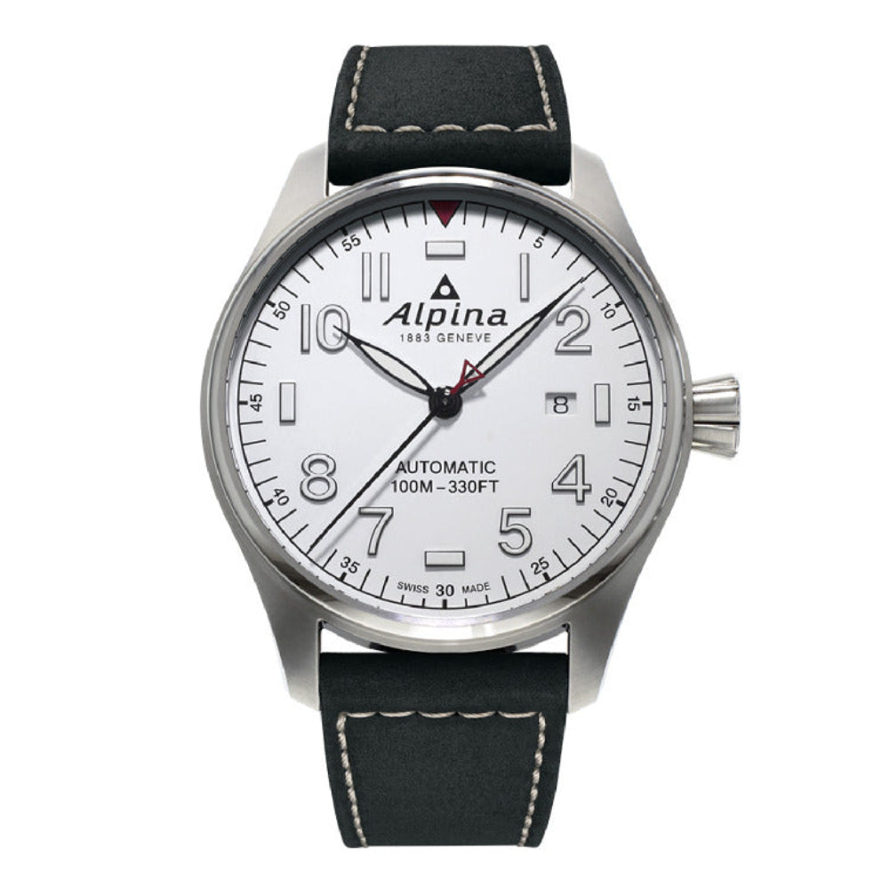 Alpina Men's Watch Automatic Movement White Dial - ALP-0032
