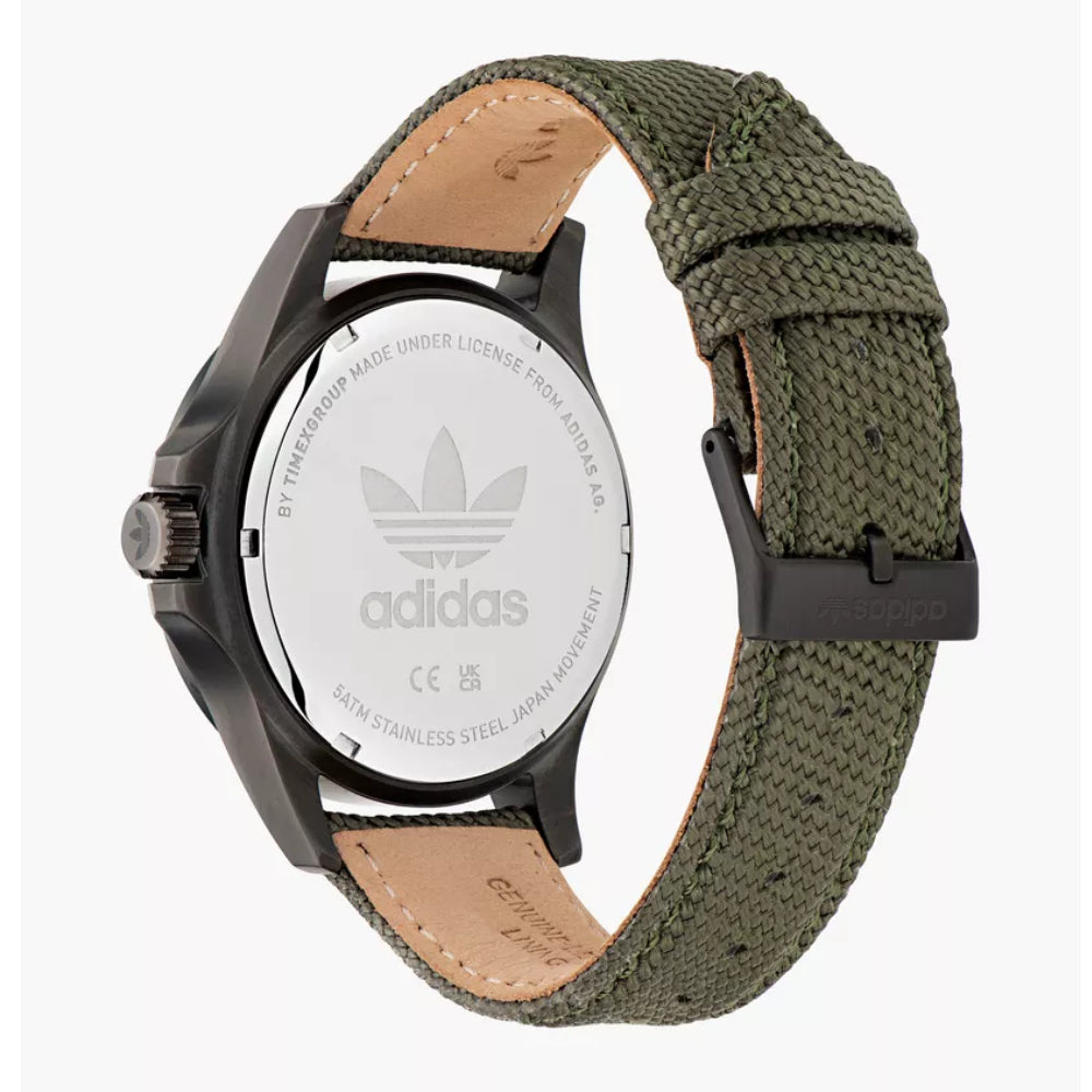 Men's watch, quartz movement, green dial - ADS-0012