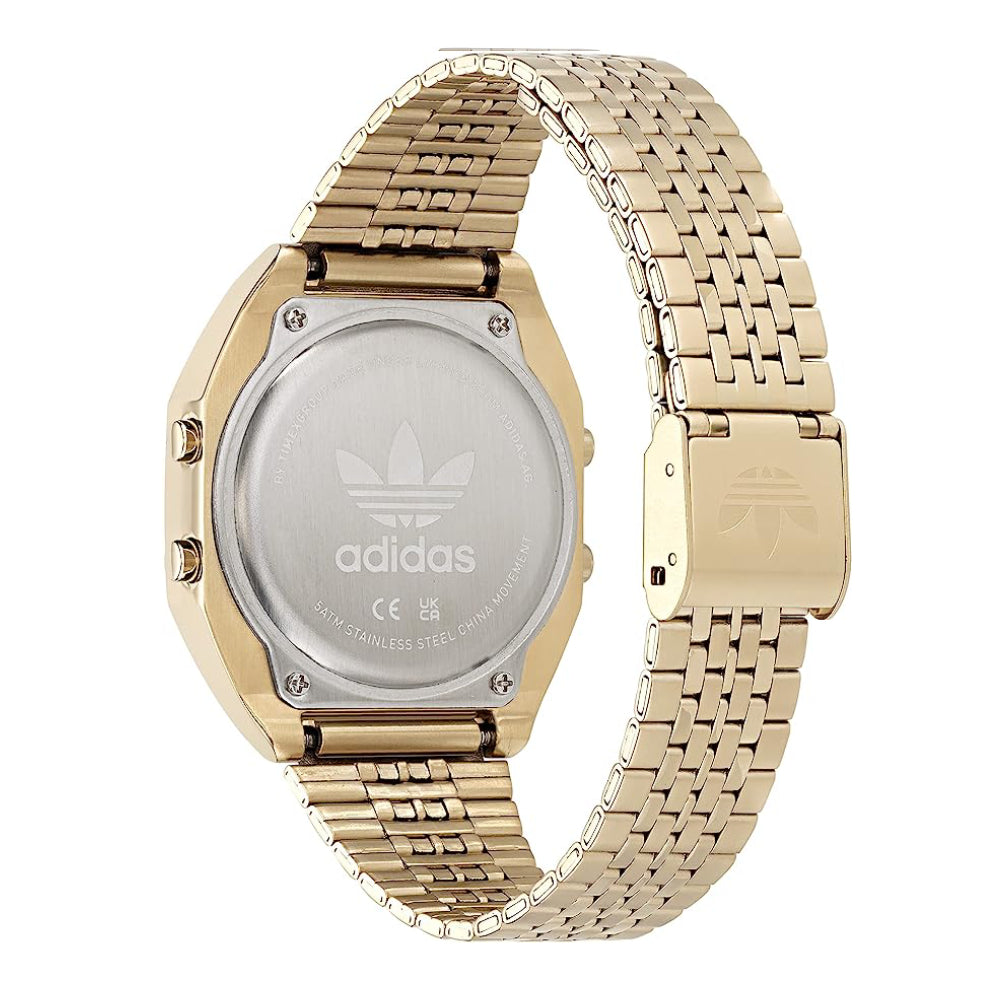 Adidas Men's and Women's Digital Watch, Gold Dial - ADS-0035