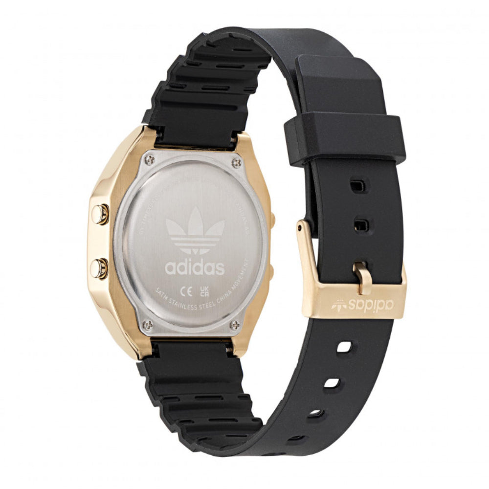 Adidas Men's and Women's Digital Watch, Gold Dial - ADS-0036