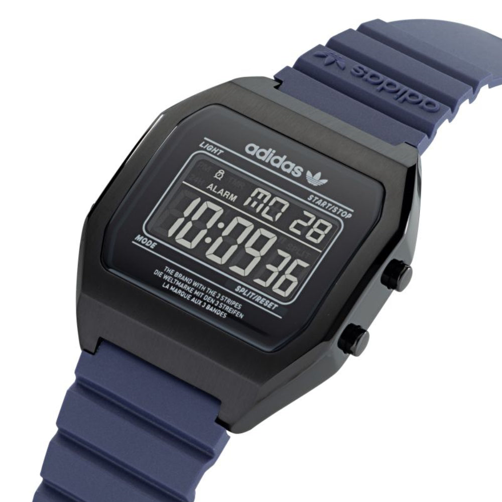 Adidas black 2025 digital watch