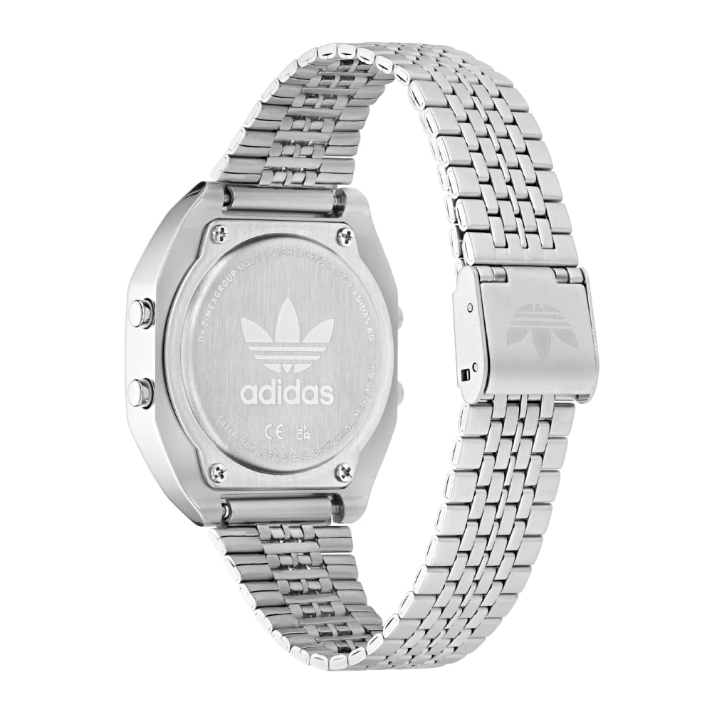 Adidas Watch for Men and Women, Digital Movement, Silver Dial - ADS-0095