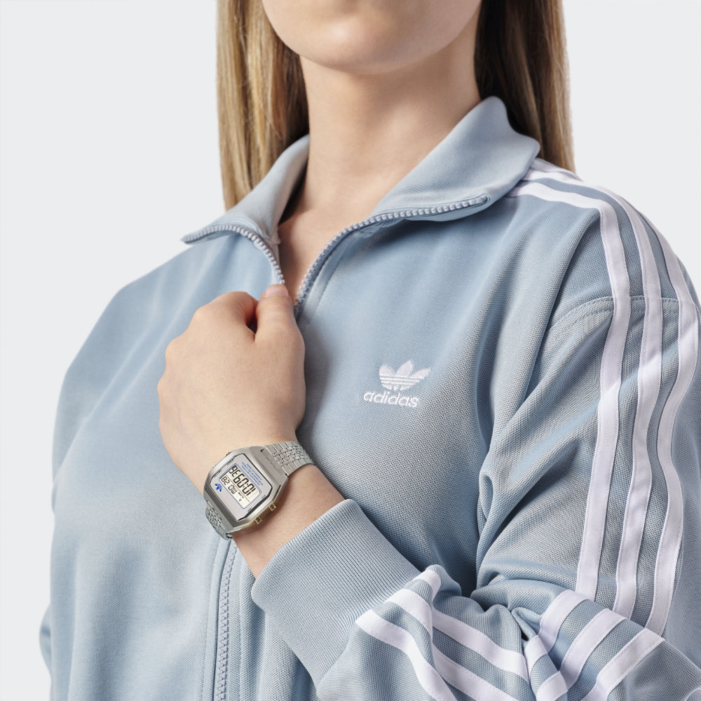 Adidas Watch for Men and Women, Digital Movement, Silver Dial - ADS-0095