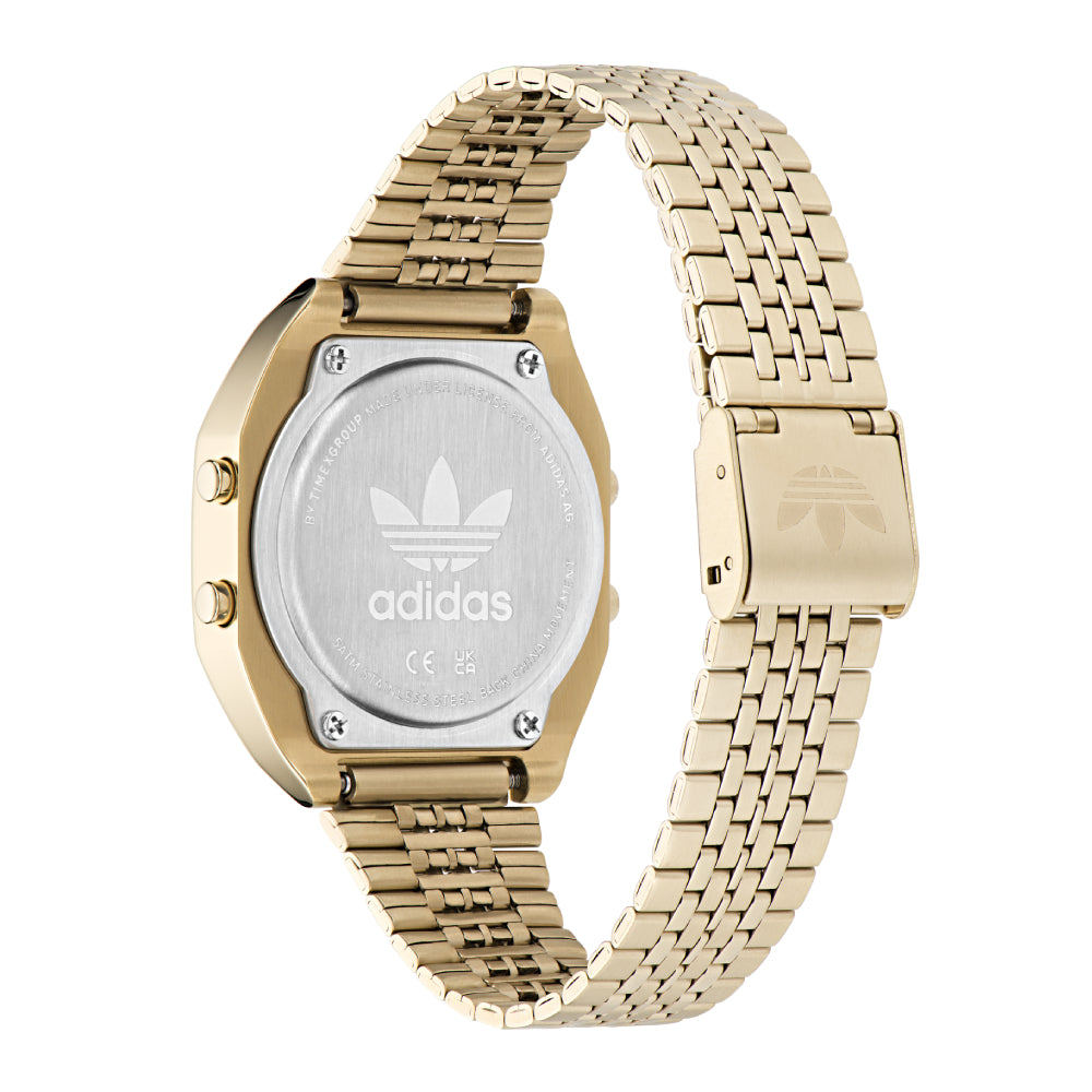 Adidas Watch for Men and Women, Digital Movement, Gold Dial - ADS-0096