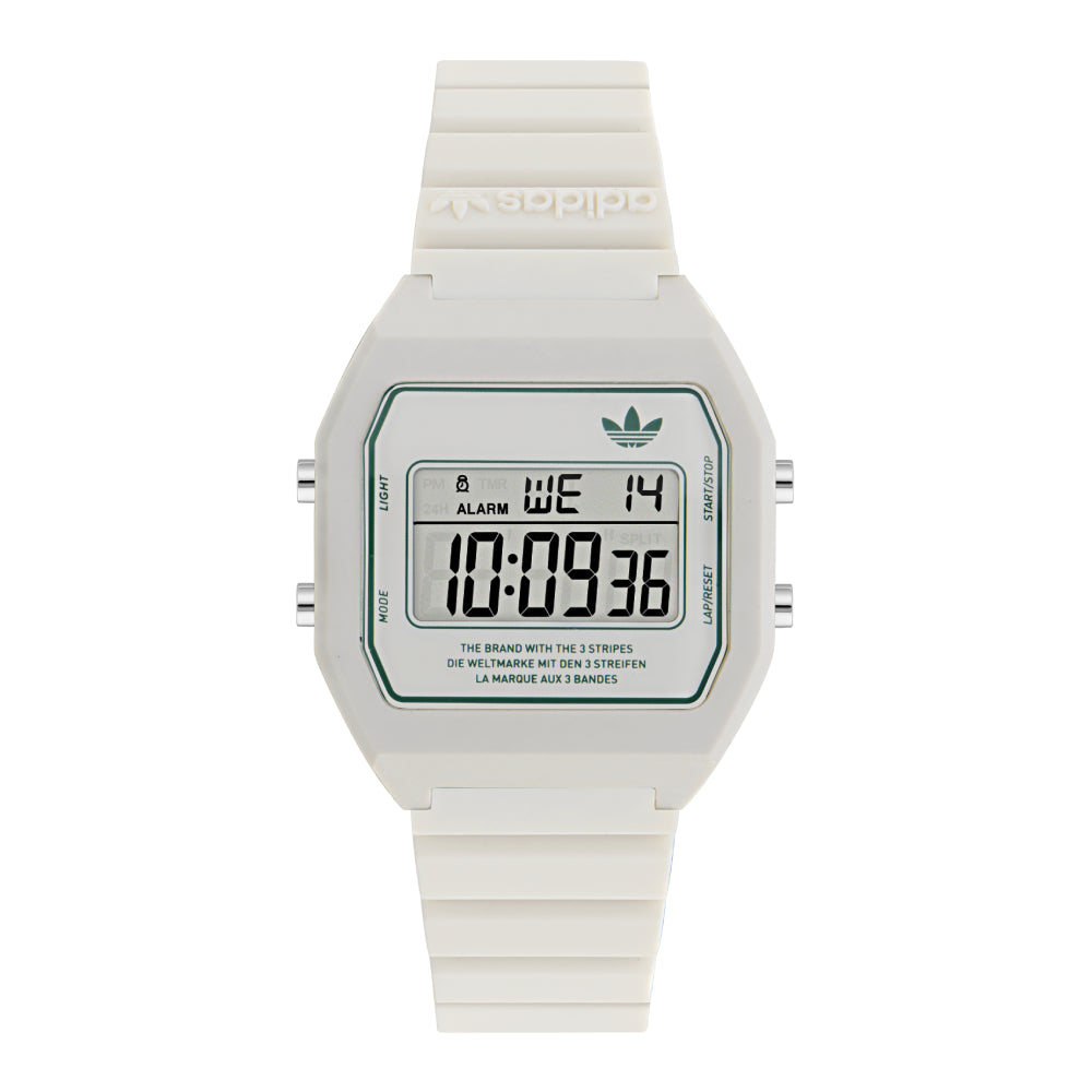 Adidas Watch for Men and Women, Digital Movement, White Dial - ADS-0098