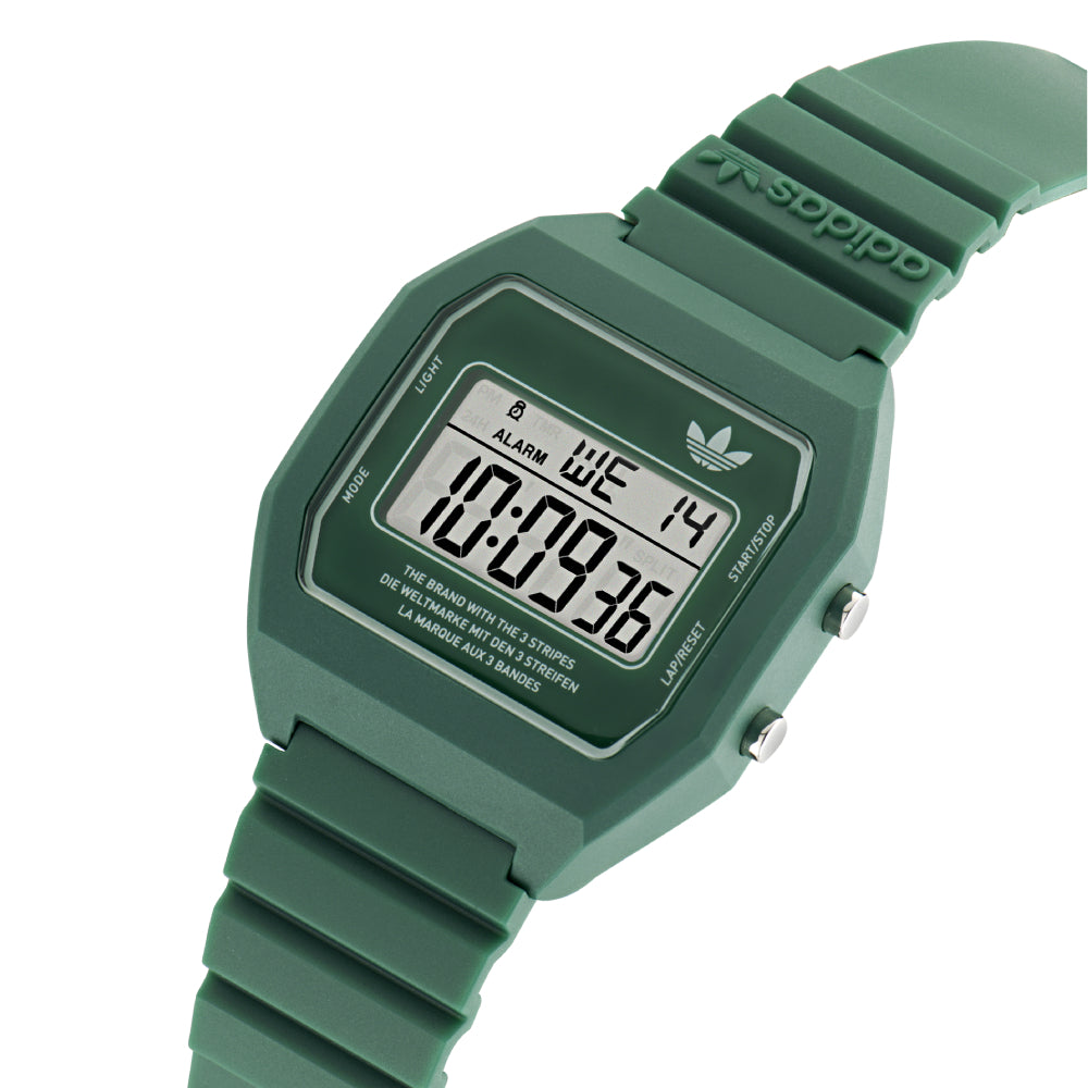 Adidas Watch for Men and Women, Digital Movement, Green Dial - ADS-0099