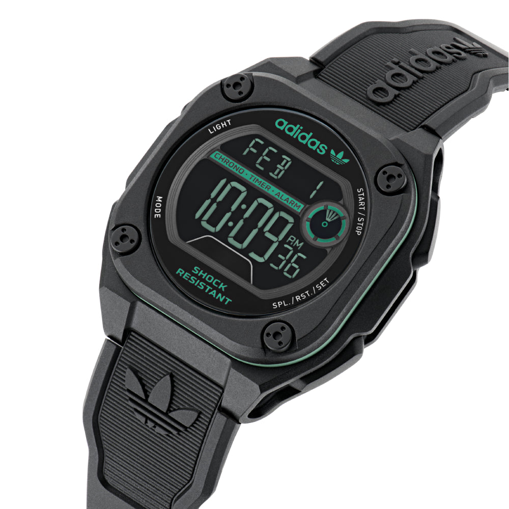 Adidas Watch for Men and Women, Digital Movement, Black Dial - ADS-0105