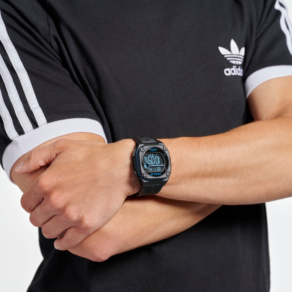 Adidas Watch for Men and Women, Digital Movement, Black Dial - ADS-0106