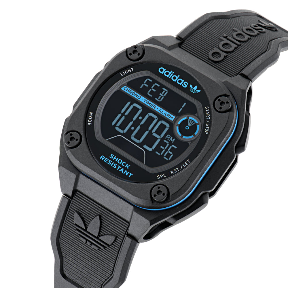 Adidas Watch for Men and Women, Digital Movement, Black Dial - ADS-0106