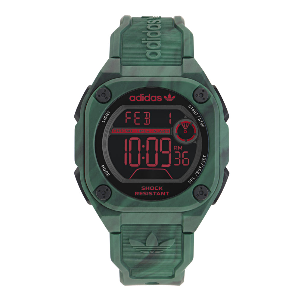 Adidas Watch for Men and Women, Digital Movement, Black Dial - ADS-0107