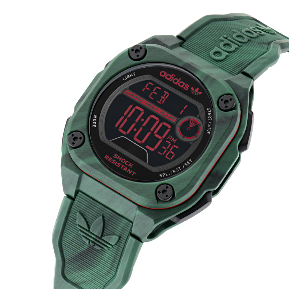 Adidas Watch for Men and Women, Digital Movement, Black Dial - ADS-0107