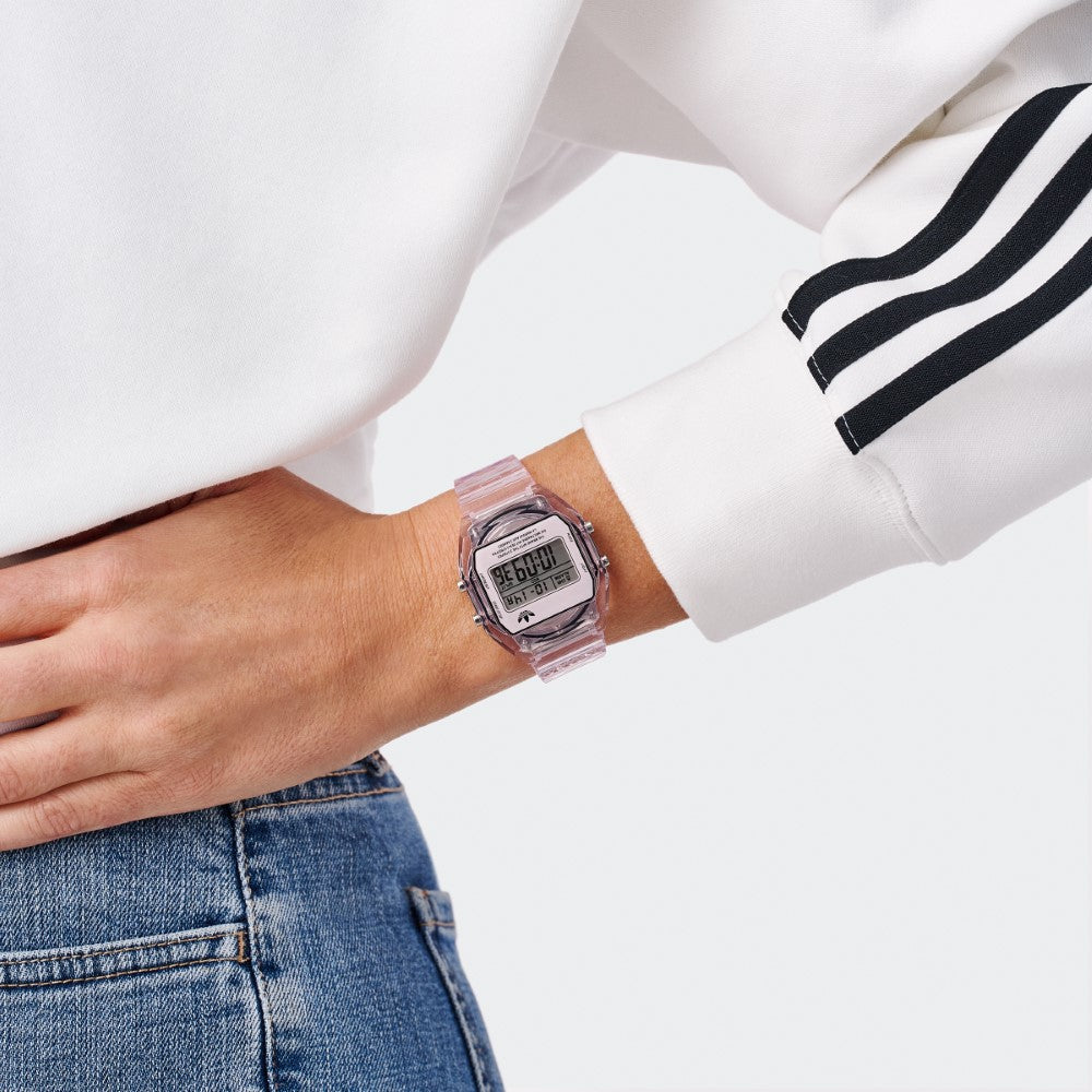 Adidas Watch for Men and Women, Digital Movement, Pink Dial - ADS-0142