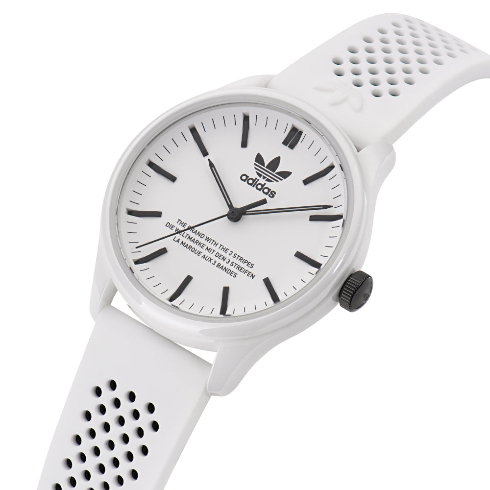 Adidas Watch for Men and Women, Quartz Movement, White Dial - ADS-0117