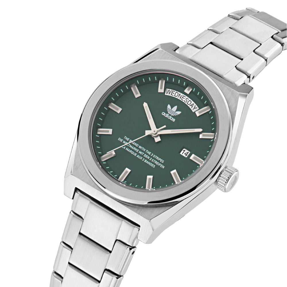 Adidas watch for men and women, quartz movement, green dial - ADS-0123