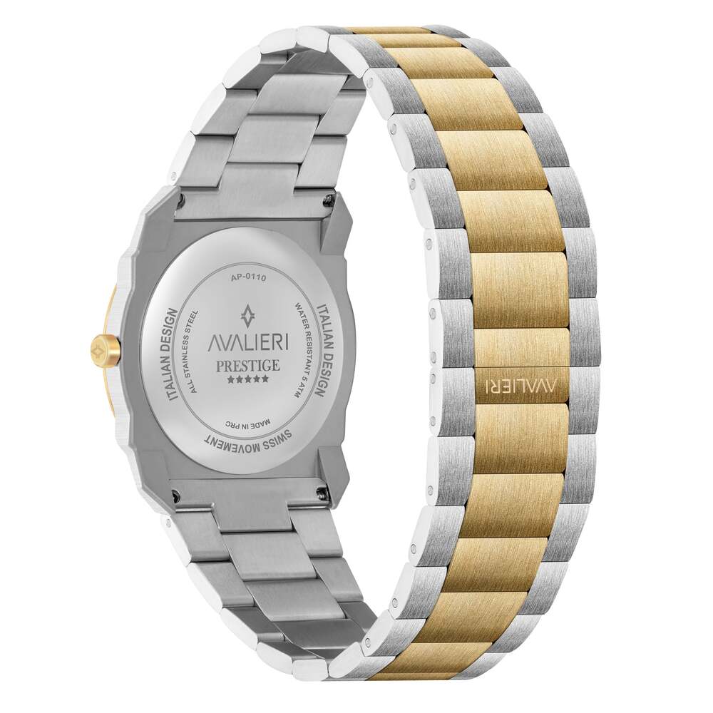 Avalieri Prestige Men's Watch, Swiss Quartz Movement, Silver Dial - AP-0110