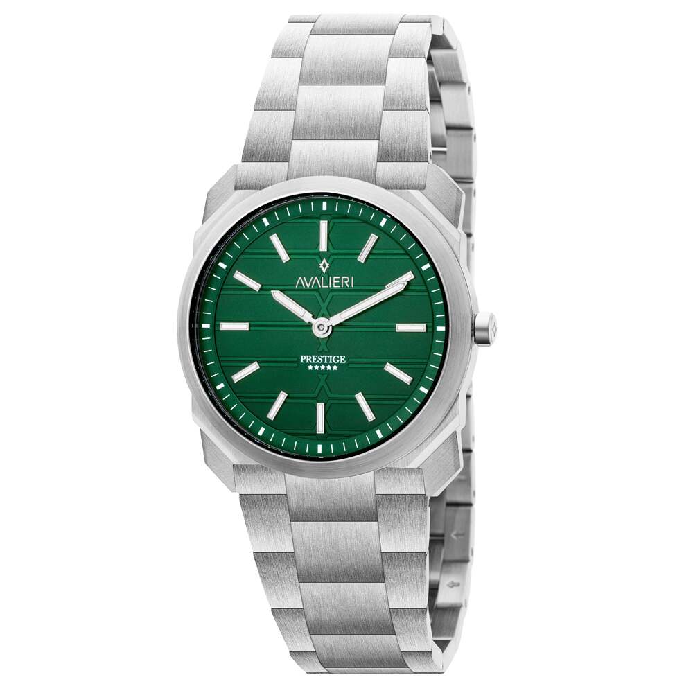 Avalieri Prestige Men's Watch, Swiss Quartz Movement, Green Dial - AP-0112