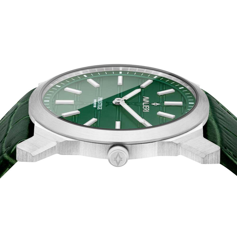 ساعة أفاليري برستيج الرجالية بحركة كوارتز السويسرية ولون مينا أخضر - AP-0116