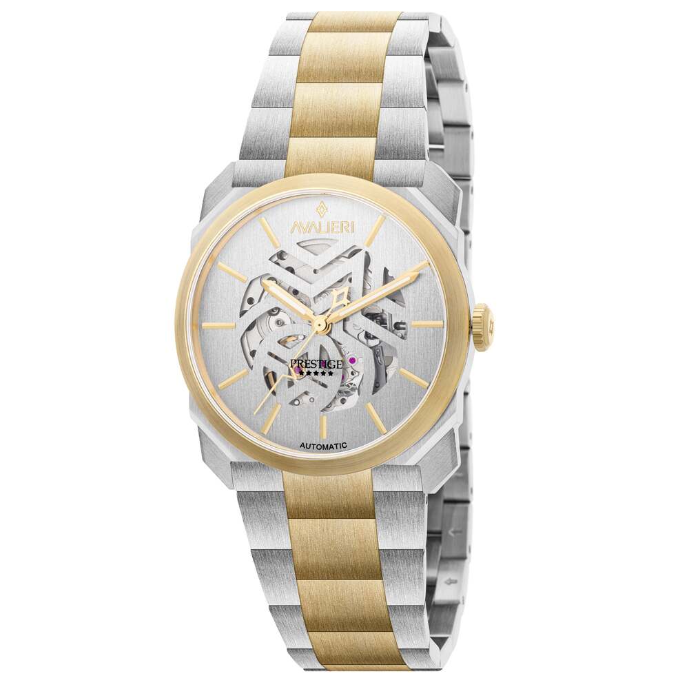Avalieri Prestige Men's Watch, Swiss Automatic Movement, Silver Dial - AP-0125