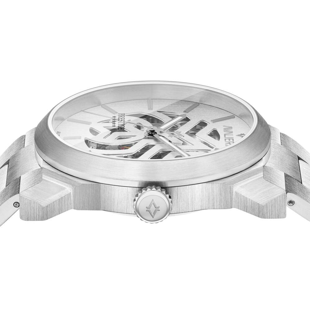 Avalieri Prestige Men's Watch, Swiss Automatic Movement, Silver White Dial - AP-0127