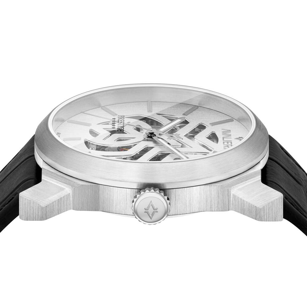 Avalieri Prestige Men's Watch, Swiss Automatic Movement, Silver White Dial - AP-0128