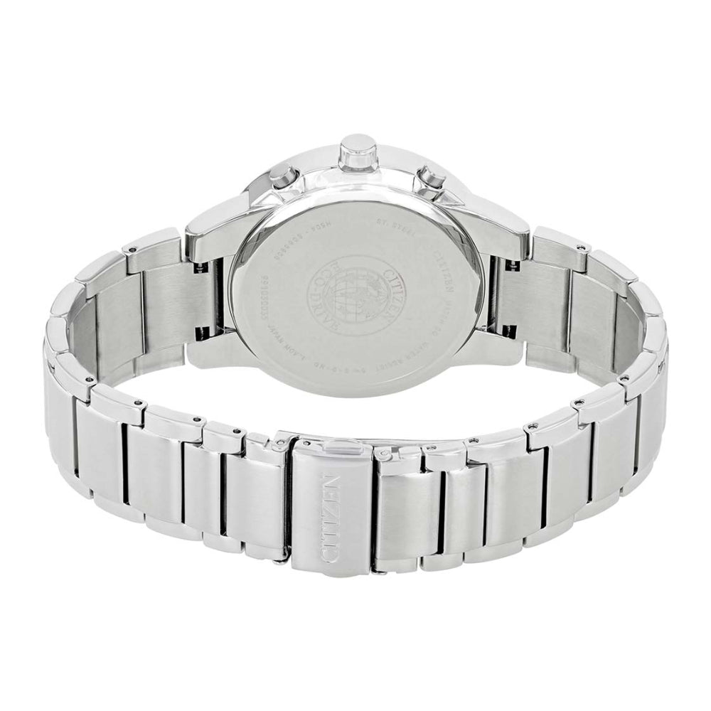 ساعة سيتيزن الرجالية كرونوغراف Eco-Drive تعمل بالطاقة الضوئية ولون مينا أسود - CITC-0077