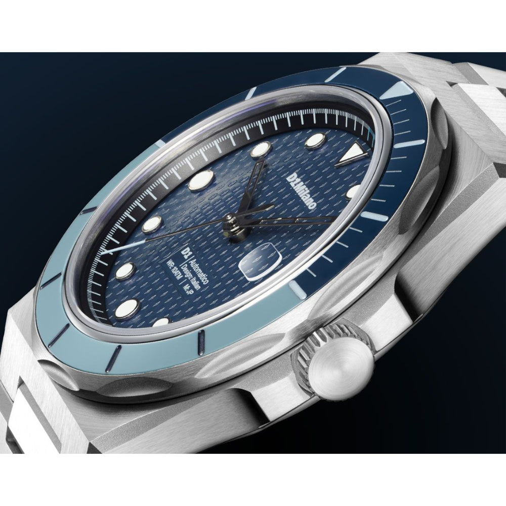 ساعة دي وان ميلانو Dual Navy الرجالية أوتوماتيك - ML-0432